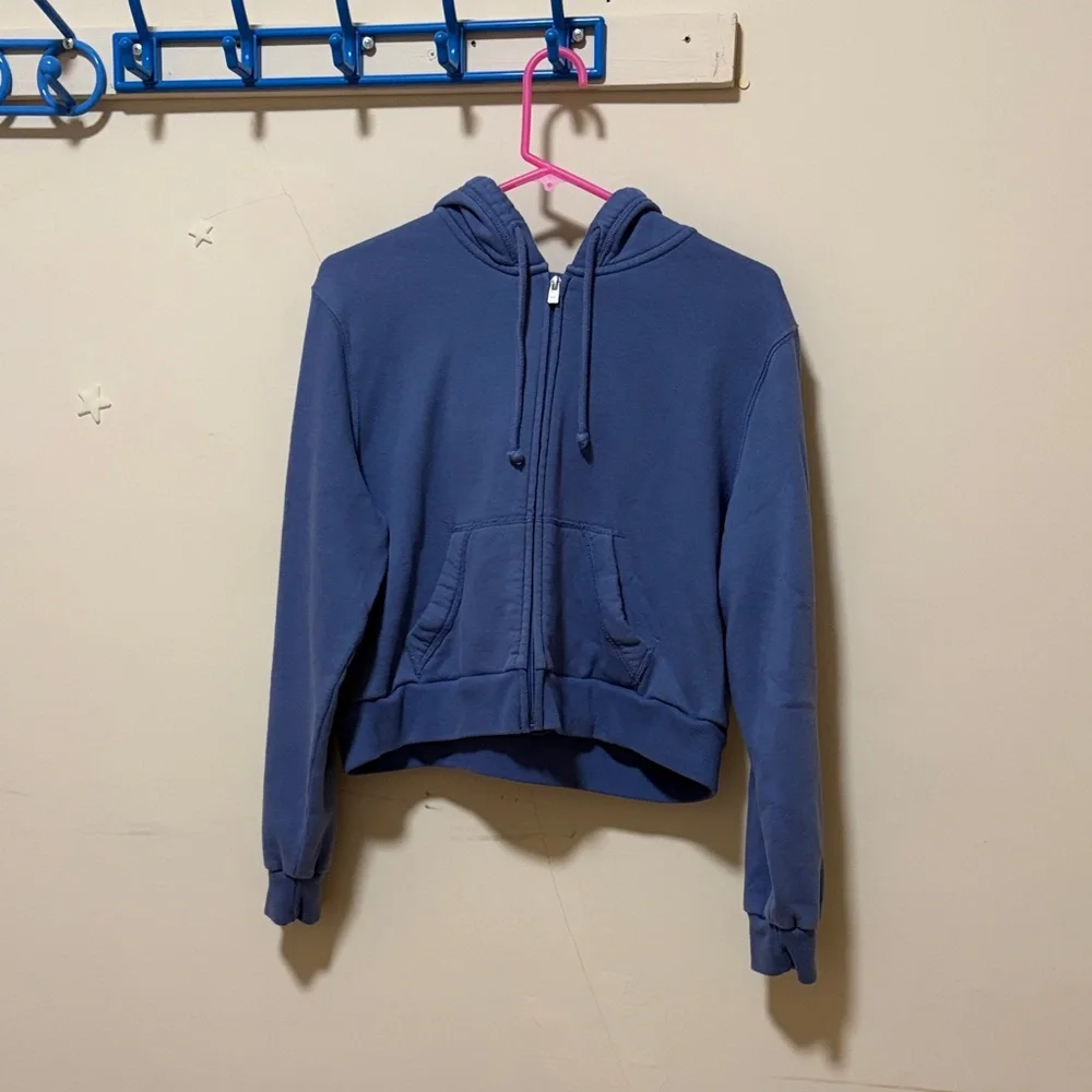 Hollister blue cropped hoodie - Picture 1 of 7